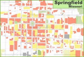 Springfield (Missouri) downtown map