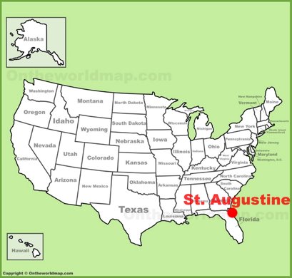 St. Augustine Location Map