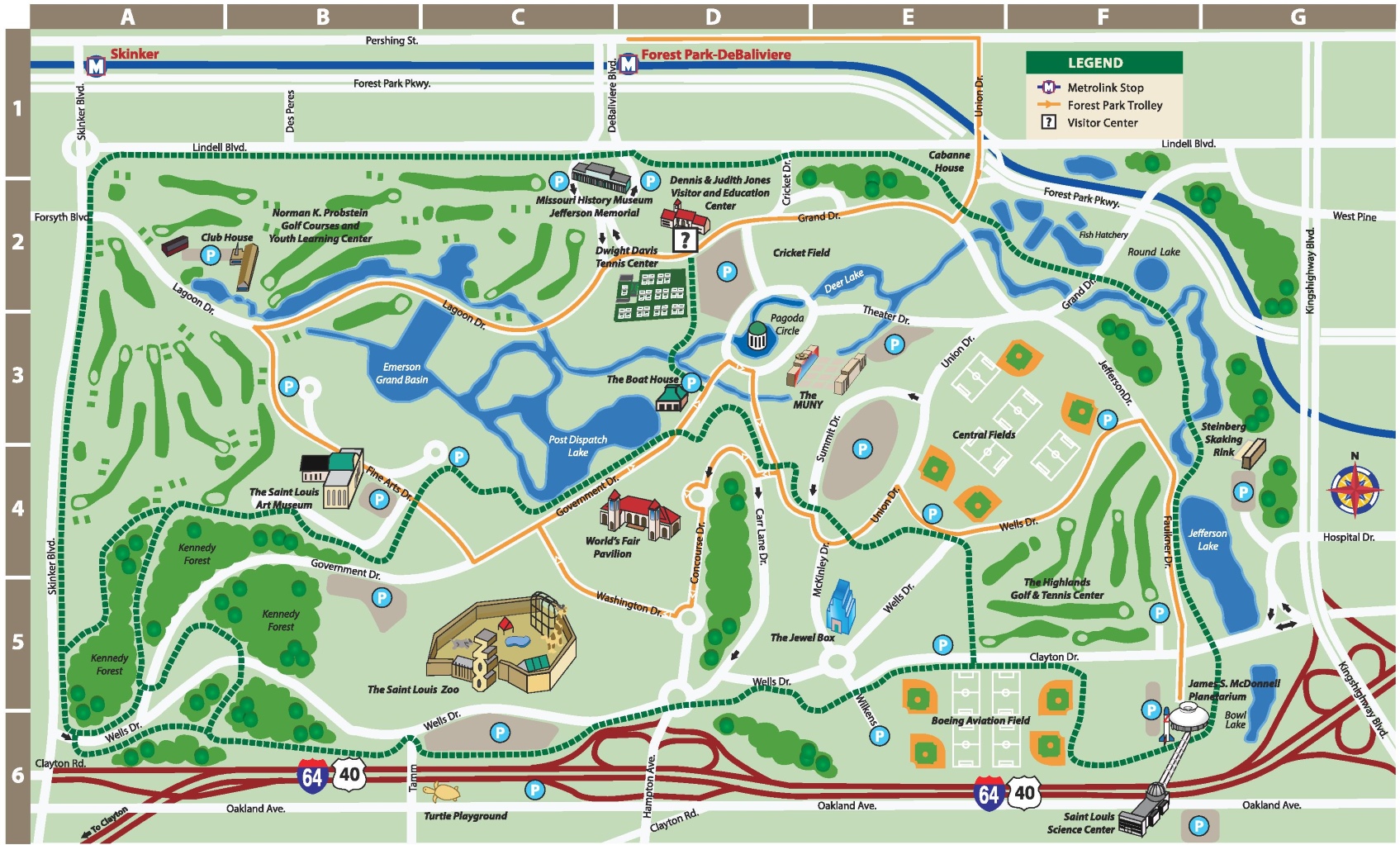 St Louis Forest Park Map