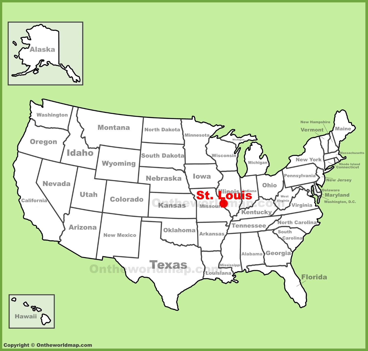St Louis Location On The U S Map