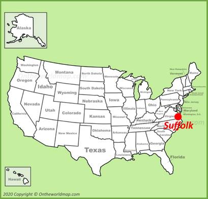 Suffolk Location Map