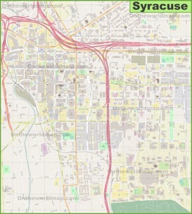 Syracuse downtown map