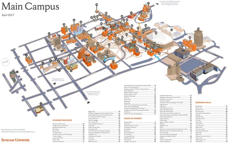 Syracuse main campus map