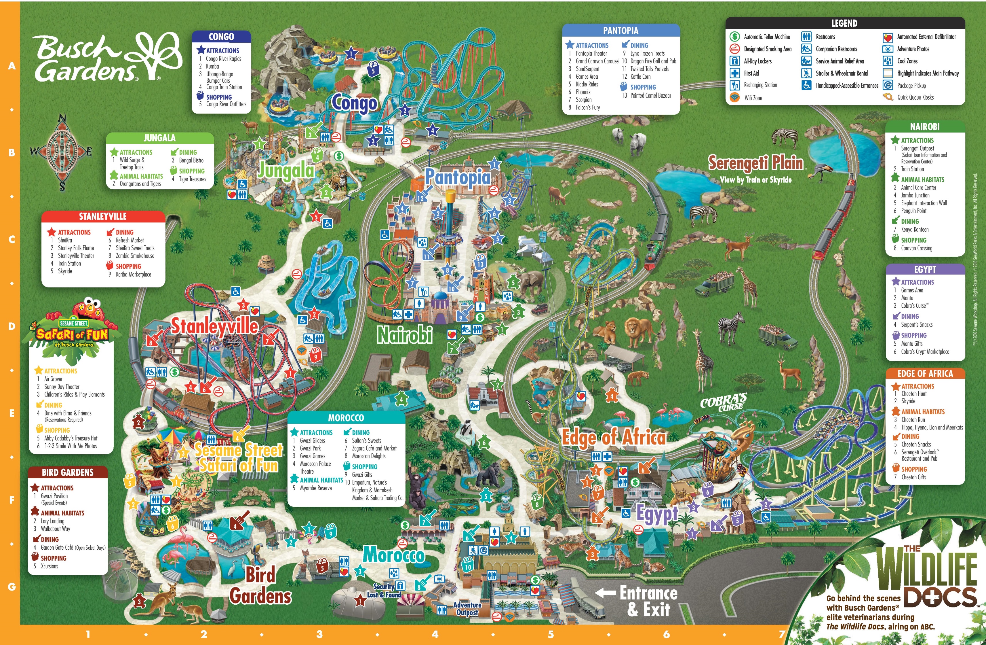 Tampa Busch Gardens Park map