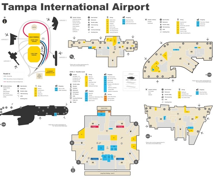 Tampa International Airport map