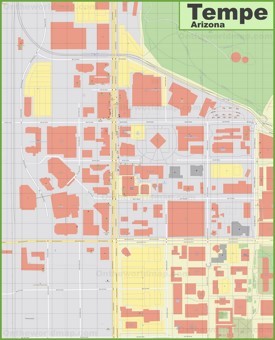 Tempe downtown map