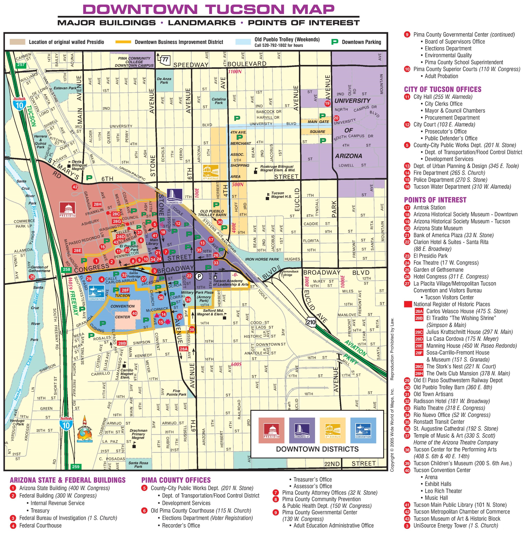 Tucson downtown map