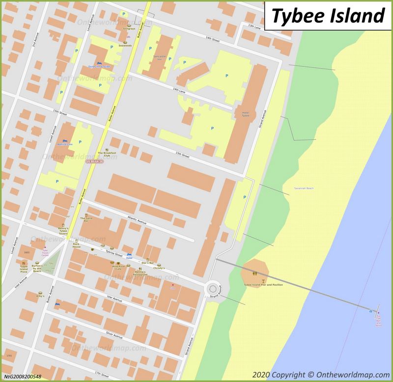 Tybee Island Downtown Map