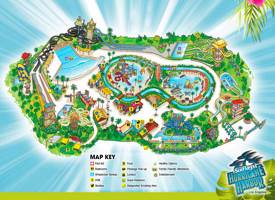 Map of Six Flags Hurricane Harbor Los Angeles