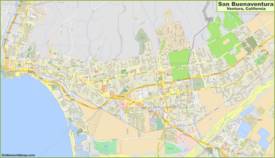 Detailed Map of Ventura