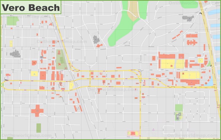 Vero Beach downtown map