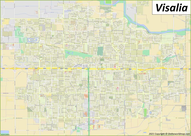 Map of Visalia