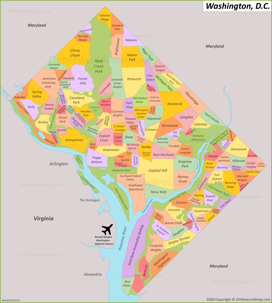 Map Of Washington Dc And Surrounding Area London Top Attractions Map 7059