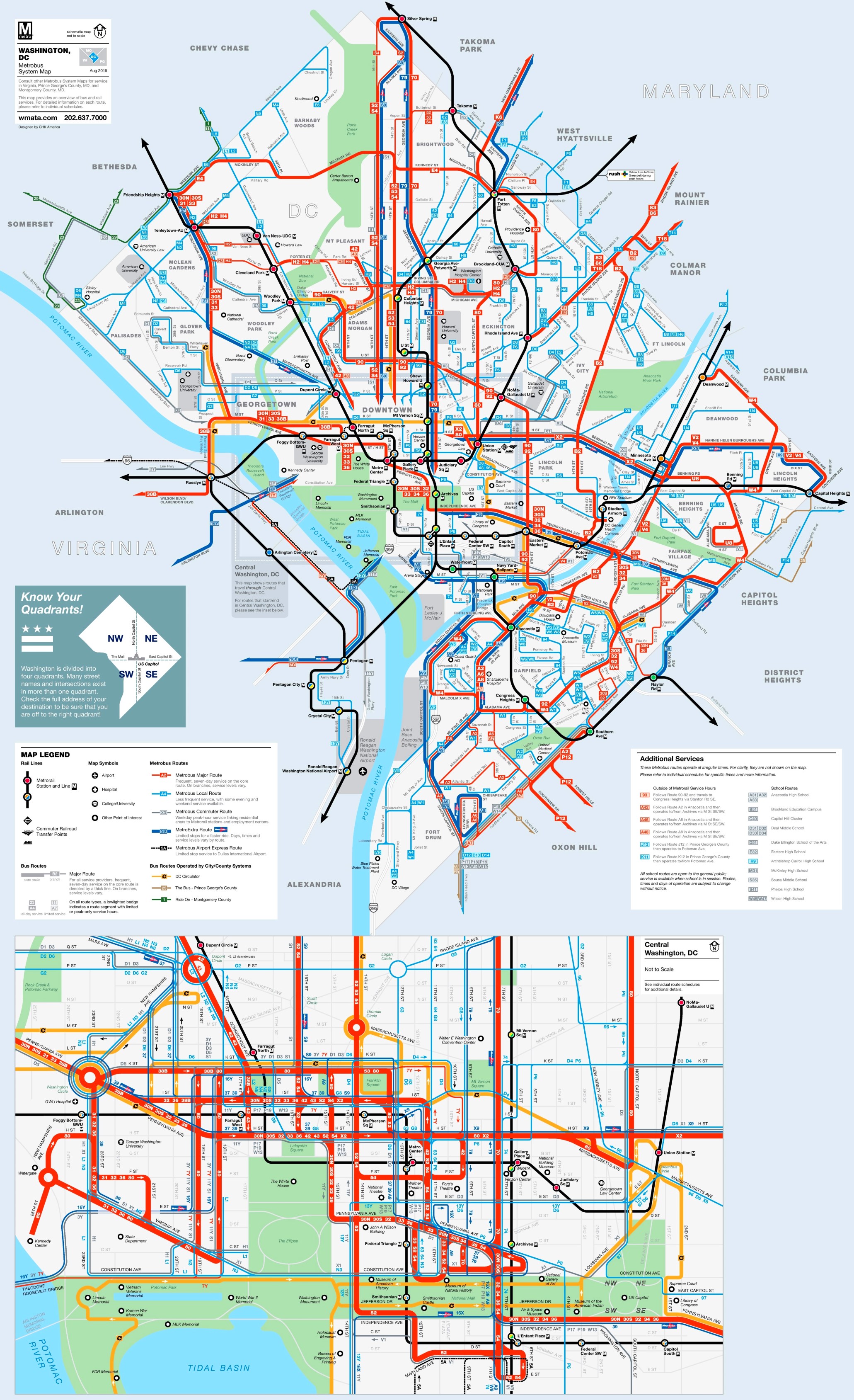 Washington D C Metro And Bus Map