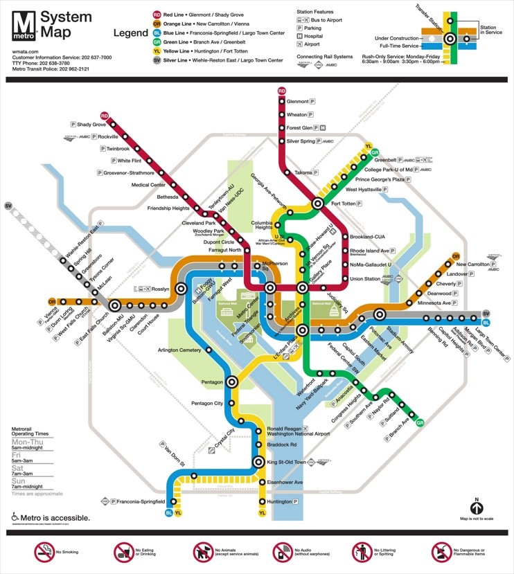 Washington, D.C. metro map