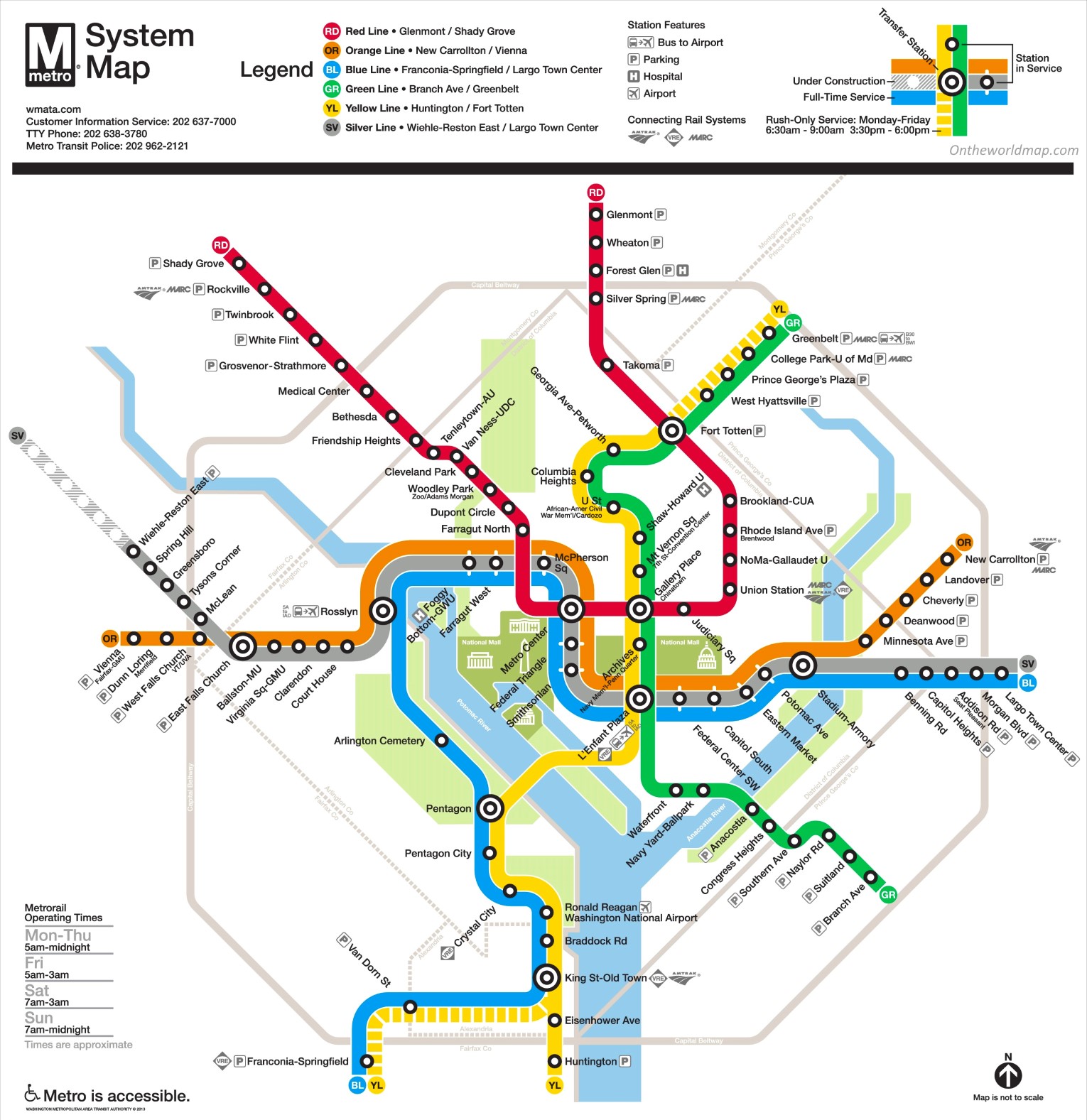 Washington D C Metro Map
