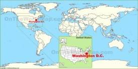 Washington, D.C. on the World Map