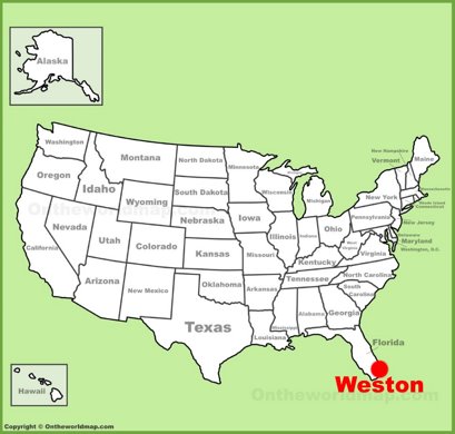 Weston Location Map