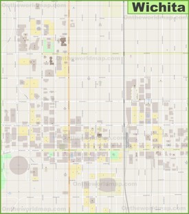 Wichita downtown map