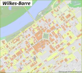 Wilkes-Barre Downtown Map