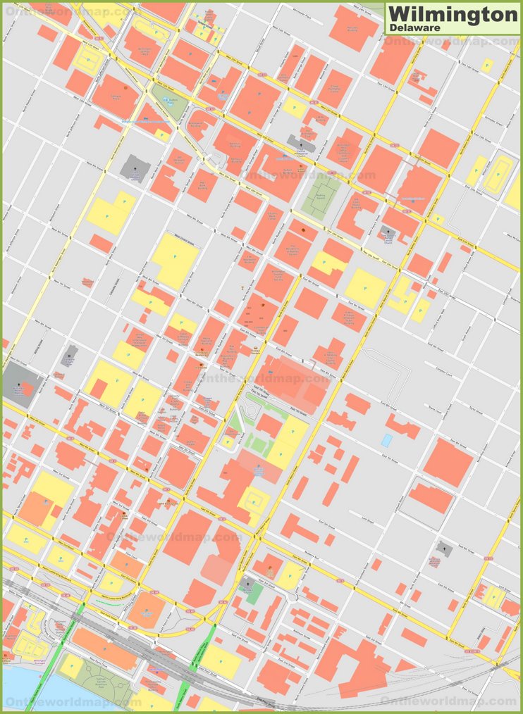 Downtown Wilmington DE Map