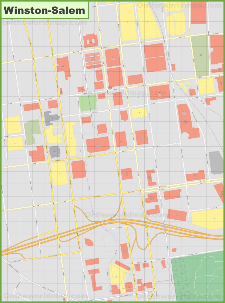 Downtown Winston-Salem Map