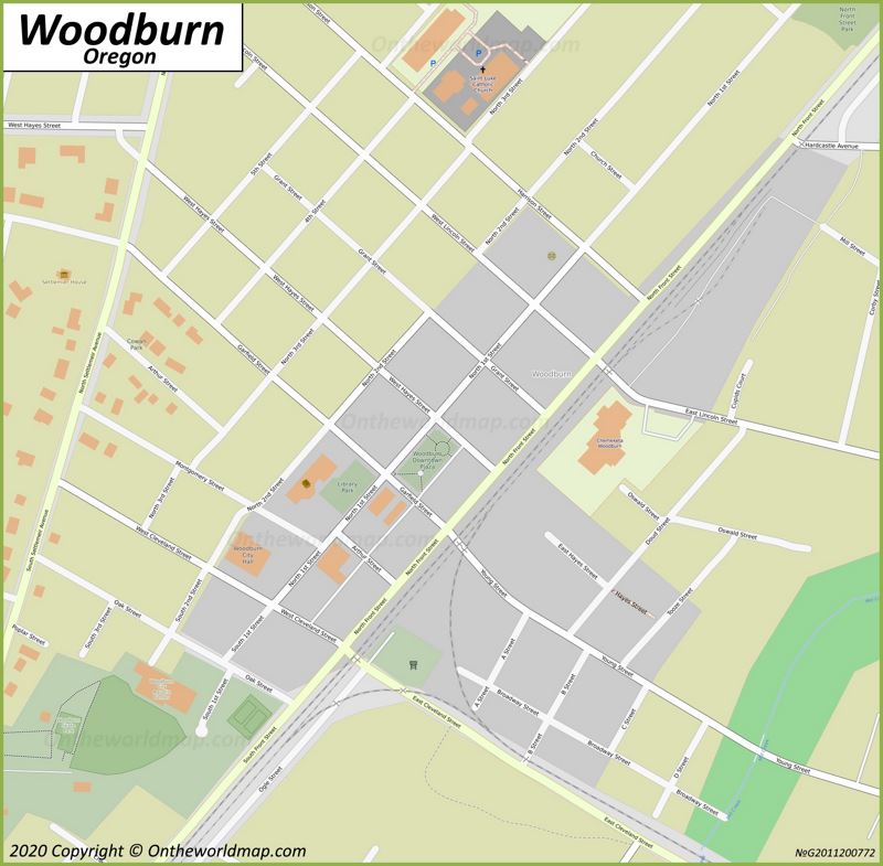 Downtown Woodburn Map