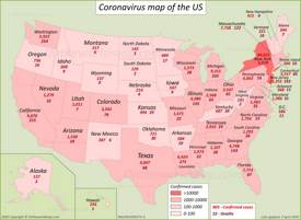 US Coronavirus Map 2 April 2020