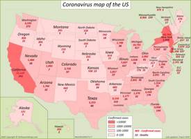 US Coronavirus Map 3 April 2020