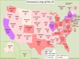 US Coronavirus Map 1 May 2020