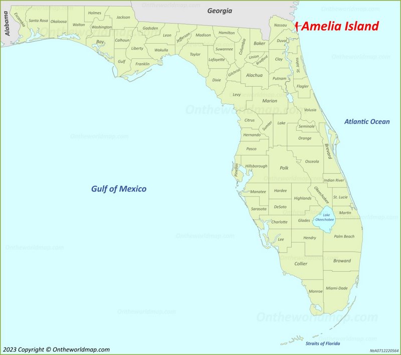 Amelia Island Location On The Florida Map