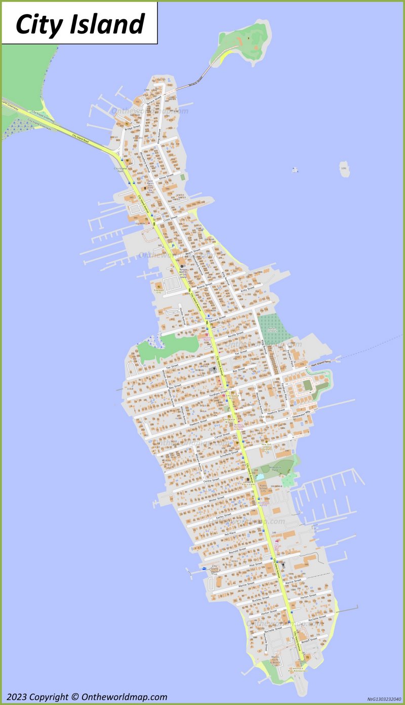 Map of City Island