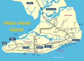 Hilton Head Island Area Tourist Map