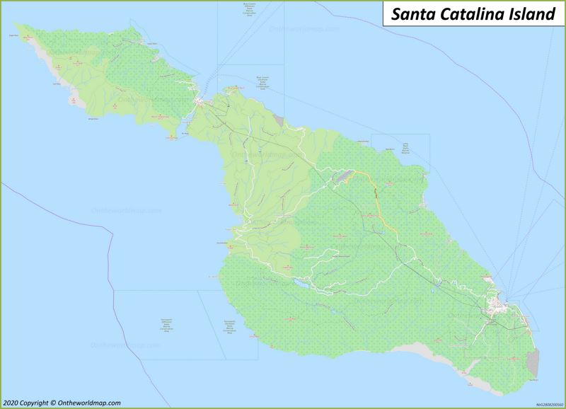 Map of Santa Catalina Island