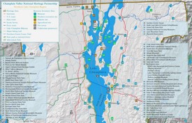Lake Champlain tourist map