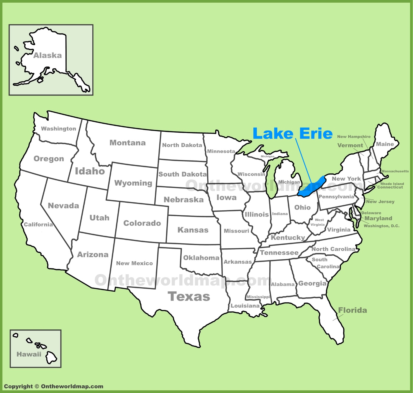 lake erie on us map Lake Erie Location On The U S Map lake erie on us map