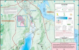 Large detailed tourist map of Lake George (part-1, North)