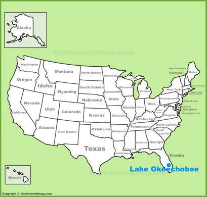 Lake Okeechobee Location Map