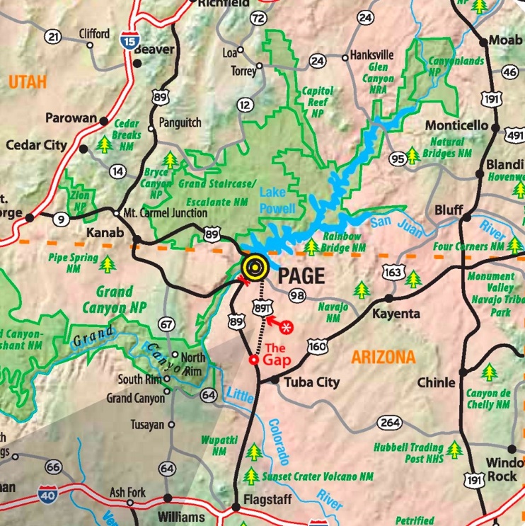 Lake Powell area map