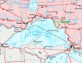 Lake Superior road map