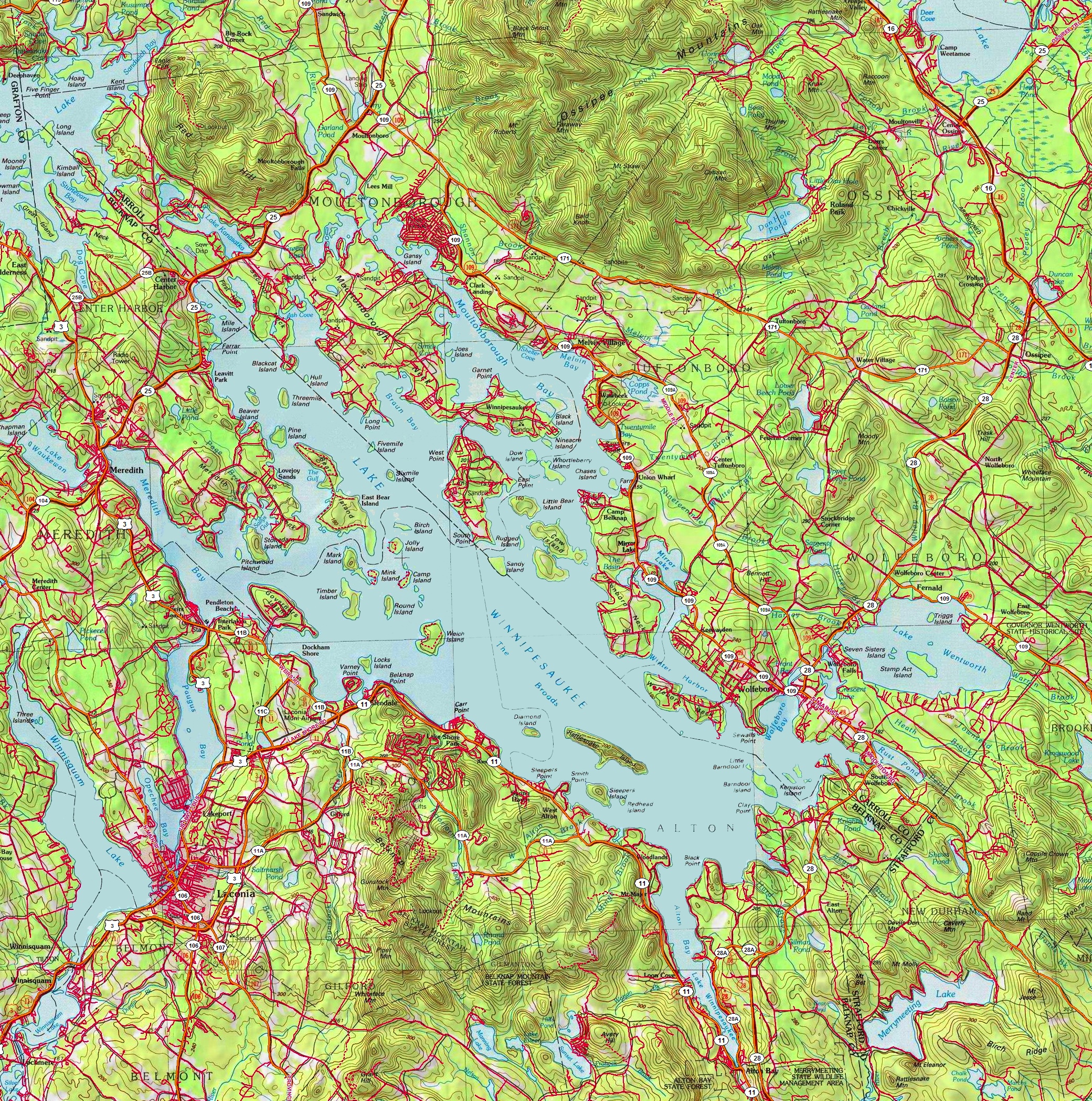 Lake Winnipesaukee Chart