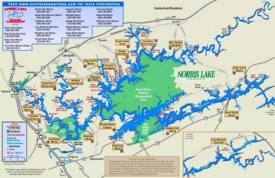 Norris Lake tourist map