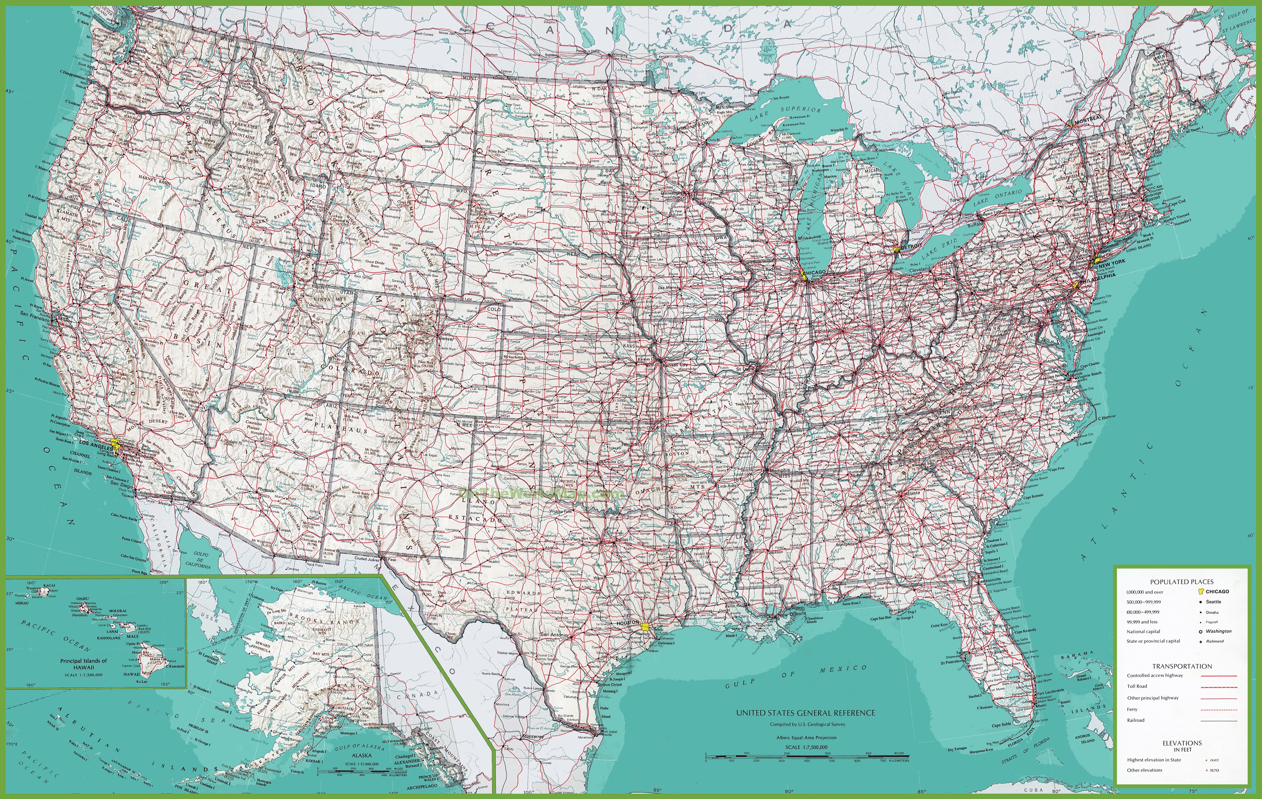 driving map of usa