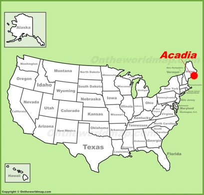 Acadia Location Map
