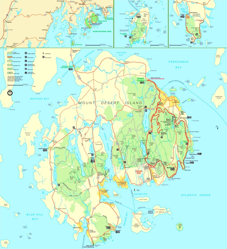 Acadia National Park trail map