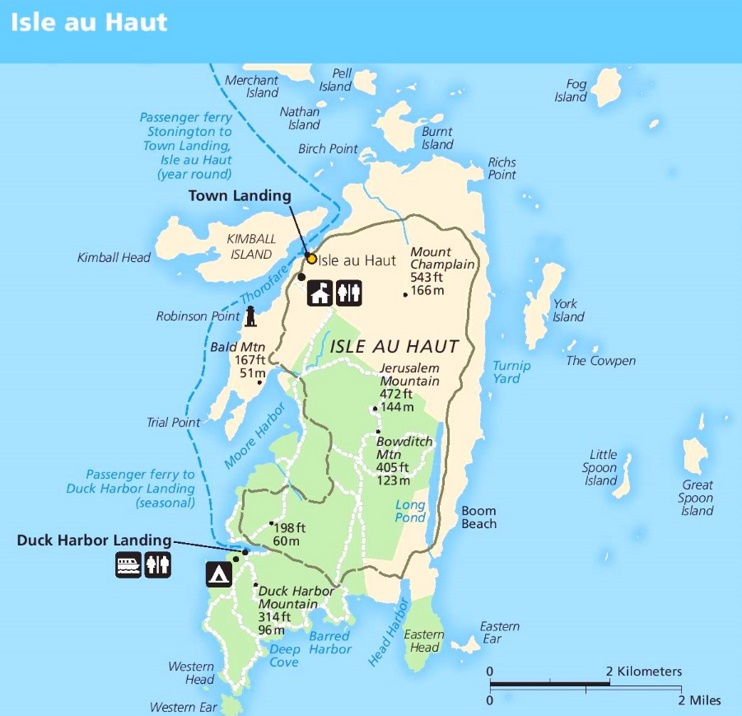 Isle au Haut Map