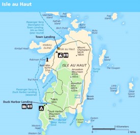 Isle au Haut map