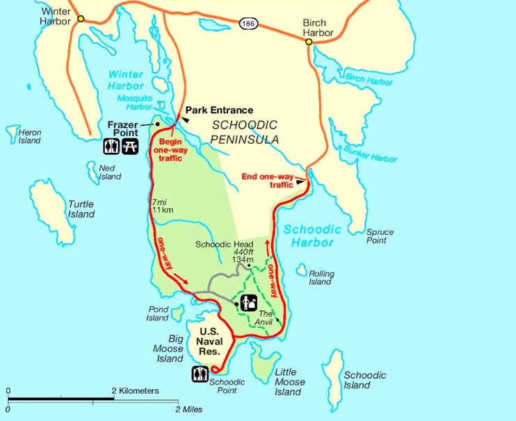 Schoodic Peninsula Map