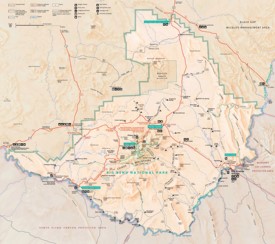 Big Bend National Park lodging and camping map