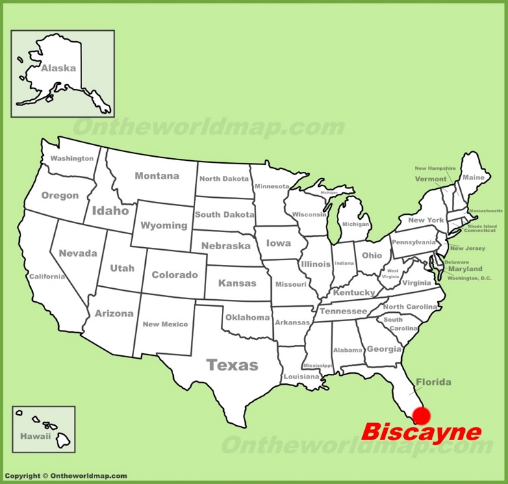 Biscayne National Park location on the U.S. Map